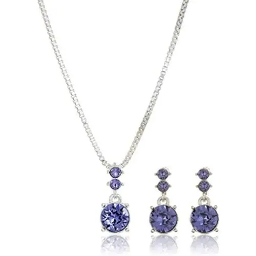 NINE WEST Silver-Tone and Necklace and Earrings Set NINE WEST Silver-Tone and Necklace and Earrings Set