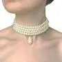 ELABEST Layered Faux Pearl Necklace Beaded Link Choker Chain Party Nightclub Costume Jewelry for Women and Girls ELABEST Layered Faux Pearl Necklace Beaded Link Choker Chain Party Nightclub Costume Jewelry for Women and Girls