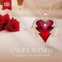 CDE Angel Wing Love Heart Necklaces for Women Silver Tone/Gold Tone Pendant Valentines Day Jewelry Gifts for Women Mom/Wife/Sister