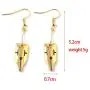 JoJo Bizarre Adventure Rohan Earrings - Gold Pen Nib Drop Anime Earrings - For JoJo Fans