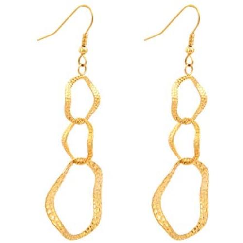 BUNSIKING Womens Earring 14 Gold Plated 316L Stainless Steel