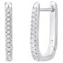 PAVOI 14K Gold Plated 925 Sterling Silver Cubic Zirconia U-Shaped Huggie Earrings in Rose Gold, White Gold and Yellow Gold
