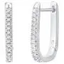 PAVOI 14K Gold Plated 925 Sterling Silver Cubic Zirconia U-Shaped Huggie Earrings in Rose Gold, White Gold and Yellow Gold