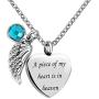 LovelyCharms Love Heart Angel Wings Urn Necklace for Ashes Stainless Steel Keepsake Memorial Cremation