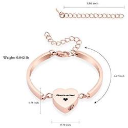 Alway in My Heart Cremation Bracelet for Ashes Cremation Jewelry Heart Shape Bracelet