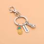 UJIMS IVF Gift Infertility Fearless Keychain with Pineapple Charm TTC Jewelry Encouragement Gift