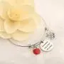 KUIYAI Someday My Prince Will Come Bracelet with Red Apple Charm Snow White Movie Quote Jewelry