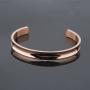 WUSUANED Hair Tie Bracelet Stainless Steel Grooved Cuff Bangle Gift for her