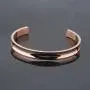 WUSUANED Hair Tie Bracelet Stainless Steel Grooved Cuff Bangle Gift for her