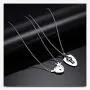 Vanski His & Hers Matching Set Stainless Steel Couple Necklace Love Heart Lock and Key Pendant Necklace Vanski His & Hers Matching Set Stainless Steel Couple Necklace Love Heart Lock and Key Pendant Necklace