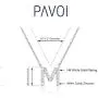 PAVOI 14K White Gold Plated Cubic Zirconia Initial Necklace | Letter Necklaces for Women