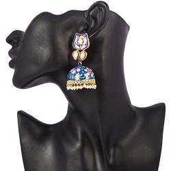 Indotribe Bollywood Earrings Jhumka Earrings For Women Indian Earrings For Women Jhumka Earrings Meenakari Earrings Indian Jewelry For Women Earrings Indian Jhumka Earrings Indian Earrings