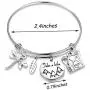 KUIYAI Take A Hike Bracelet Hiking Charm Bracelet Nature Outdoor Gift for Hiker Mountain Jewelry KUIYAI Take A Hike Bracelet Hiking Charm Bracelet Nature Outdoor Gift for Hiker Mountain Jewelry