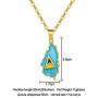 Saint Lucia Map Flag Necklace for Women Girl Gold Color Stainless Steel Jewelry St. Lucia Pendant Chains Jewellery