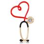 XUNER Nurse Stethoscope Pins Cuterus Heart-Shaped Pins Lapel Pin Personality Medical Jewelry for Women Nurse Accessories Gifts Hat Lapel Pins