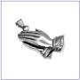 Fusamk Fashion Stainless Steel Prayer of Hand Pendant Necklace,24'' Link Chain