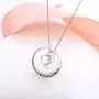 EVER FAITH 925 Sterling Silver CZ Simple''I Love You to the Moon and Back'' Heart Pendant Necklace