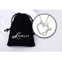 Luvalti Gorgeous Devil Heart Necklace - Pendant Necklace for Women, Heart with Devil Horns, Jewelry Necklaces, Lovely Charming Naughty Love Design, Haloween Gift, Free Premium Black Velvet Pouch Bag