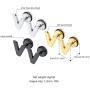 Initial Letter Earrings for Men Women, A-Z Cool Stud Earrings, Stainless Steel, Surgical Hypoallergenic