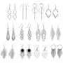 LAIMALA 12 Pairs Drop Dangle Earrings Boho Fashion Jewelry Vintage Statement Bohemian Silver Earrings Set Women Girls For Valentines Day/Birthday Gifts LAIMALA 12 Pairs Drop Dangle Earrings Boho Fashion Jewelry Vintage Statement Bohemian Silver Earrings Set Women Girls For Valentines Day/Birthday Gifts