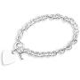 925 Sterling Silver Engraveable Heart Disc On Link Toggle 18 Inch Chain Necklace Pendant Charm Love Fine Jewelry For Women Gifts For Her