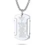 Bling Jewelry Personalize Inspirational Message Religious Mantra Stackable Military Style Serenity Prayer Dog Tag Pendant Necklace for Men Teen Silver Tone Stainless Steel Bling Jewelry Personalize Inspirational Message Religious Mantra Stackable Military Style Serenity Prayer Dog Tag Pendant Necklace for Men Teen Silver Tone Stainless Steel