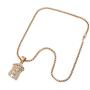 Double Rainbow Jewelry C07G-P11G Mens Stainless Steel Gold Color Religious Jesus Head Piece Pendant w/ 3.5mm Box Necklace Chain