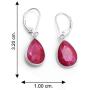 Silver Palace 925 Sterling Silver Natural Gemstone Teardrop Earrings For Women & Girls