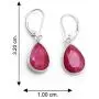 Silver Palace 925 Sterling Silver Natural Gemstone Teardrop Earrings For Women & Girls