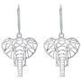JO WISDOM Elephant Earrings,925 Sterling Silver Animal Leverback Dangle & Drop Earrings,Jewelry for Women