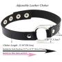ETHOON Adjustable Leather Choker Collar Sexy Soft PU Circle Punk Choker Necklace for Women Girls