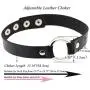 ETHOON Adjustable Leather Choker Collar Sexy Soft PU Circle Punk Choker Necklace for Women Girls ETHOON Adjustable Leather Choker Collar Sexy Soft PU Circle Punk Choker Necklace for Women Girls