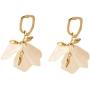 Sinkcangwu Unique Design White Folowers Dangle Earring for Women Charming Wedding Jewelry Party Acrylic Floral Drop Earring