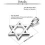 Udalyn Star of David Pendant Necklace Stainless Steel Jewish Jewelry for Men Women Religious 20''