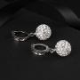 SKA Jewelry Sparkle Crystal Disco Ball Earrings Dangle Earrings for Women Studs with White Gold Plated 8mm 10mm