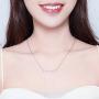 Cute Paw Necklace for Women Girls Sterling Silver 18K White Gold Plated Puppy Dog Cat Kitten 4 Paw Print Pendant Choker Necklace Adjustable Chain 18'' Pet Keepsake Minimalist Jewelry Gift Box