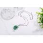 XIANNVXI Tree of Life Wire Wrapped Crescent Moon Pendant Necklace Reiki Healing Crystal Stone Necklaces Natural Gemstone Quartz Jewelry for Women