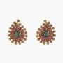 Tarinika Makul Antique Gold-Plated Indian Jewelry Set with CZ pendant Necklace and Earrings - Red Green Tarinika Makul Antique Gold-Plated Indian Jewelry Set with CZ pendant Necklace and Earrings - Red Green