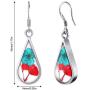 4 Pairs Handmade Epoxy Resin Dried Flower Dangle Drop Earrings Light Teardrop Earrings for Girls Women Christmas Valentines Day, 4 Styles