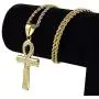 241 Fashion Jewelry Stainless Steel 18K Gold Plated Cross Pendant Mens Necklace with Clear Rhinestone 24 inches Cuban Chain Ankh Pendant 241 Fashion Jewelry Stainless Steel 18K Gold Plated Cross Pendant Mens Necklace with Clear Rhinestone 24 inches Cuban Chain Ankh Pendant