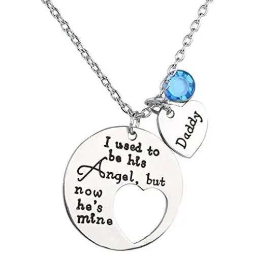 Jovivi I Used to Be His/Her Angel Now Hes/Shes Mine Daddy/Mommy Crysal Memorial Necklace,in Memory of Loved One Daddy/Mommy Jovivi I Used to Be His/Her Angel Now Hes/Shes Mine Daddy/Mommy Crysal Memorial Necklace,in Memory of Loved One Daddy/Mommy