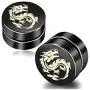 Xusamss Punk Stainless Steel Animal Dragon Magnet Clip On Earrings Xusamss Punk Stainless Steel Animal Dragon Magnet Clip On Earrings