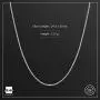 Amberta Unisex 925 Sterling Silver 1 mm Box Chain Necklace