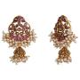 TARINIKA Lord Krishna Pendant Set with Pearls for Women and Girl -Red