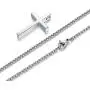 Reve Simple Stainless Steel Silver Tone Cross Pendant Chain Necklace for Men Women, 20-22 Inches Reve Simple Stainless Steel Silver Tone Cross Pendant Chain Necklace for Men Women, 20-22 Inches