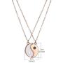 Lux Accessories Goldtone & White Yin Yang Peace One with All BFF Best Friends Necklaces