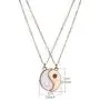 Lux Accessories Goldtone & White Yin Yang Peace One with All BFF Best Friends Necklaces Lux Accessories Goldtone & White Yin Yang Peace One with All BFF Best Friends Necklaces