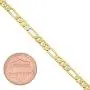 4mm Diamond-Cut 14k Yellow Gold Plated Flat Figaro Chain Bracelet 4mm Diamond-Cut 14k Yellow Gold Plated Flat Figaro Chain Bracelet