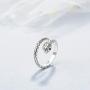 Retro Snake Resizable Ring Adjustable Animal Serpent Luxury Rock Punk Slim Circle Round Cubic Zirconia Double Snake Head Loop Rings for Women Men Party Jewelry