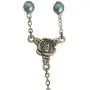 Holly Lines Swarovski Pearl Heritage Collection Catholic Rosary Case and Pouch, Creed 6 mm Beaded Rosary in Hard-Side Black Case with Ave Maria Zippered Pouch and Rosary Mysteries Card